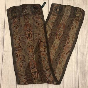 Lauren Ralph Lauren 100% Silk Scarf 11x51